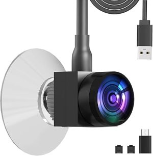 Eye Contact Webcam 1080P Auto Focus with Suction Cup of Center Screen, Webcam with Noise-Cancelling Microphone for PC and Laptop,Plug & Play for Live Streaming Video Call Conference